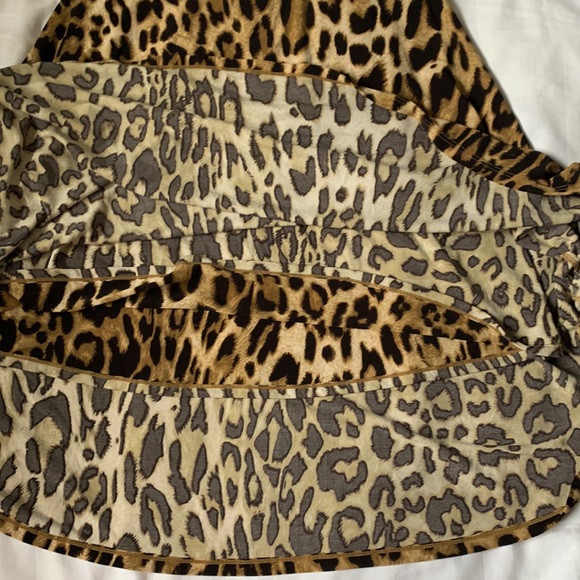 LRLauren leopard print jersey sleeveless fit n flare pull on dressEUC - Picture 6 of 6